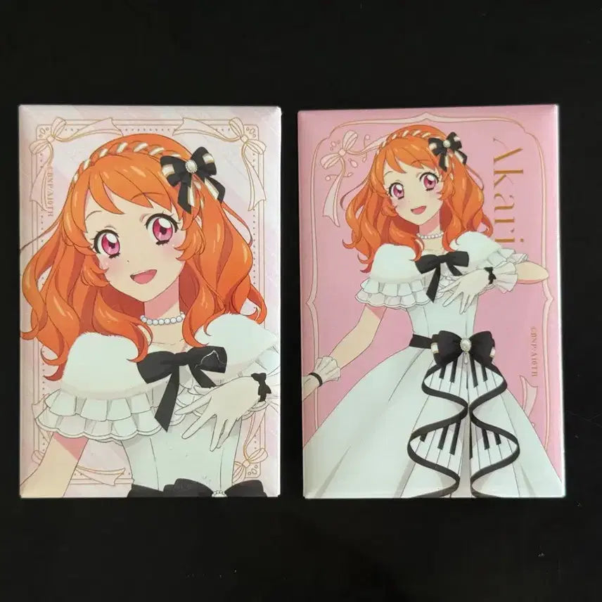 [BUNJANG] Aikatsu Akari Sky Square Can Badge Set (2 Types) / 아이카츠 아카리 하늘 사각 캔뱃지 2종