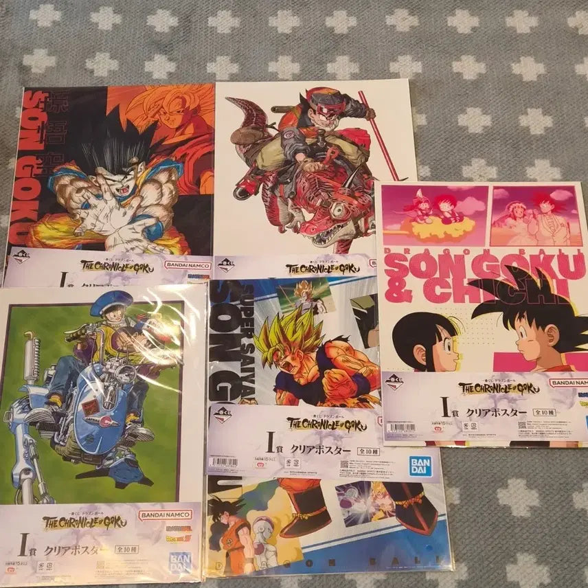 [BUNJANG] Dragon Ball Ichiban Kuji Clear Poster Bundle Set / 드래곤볼 I상 클리어 포스터 일괄