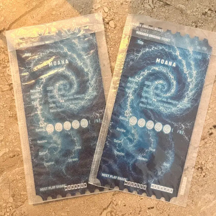 [BUNJANG] Disney Moana Original Ticket Set (2 Unsealed) / 모아나 디즈니 오리지널 티켓 미개봉 2장