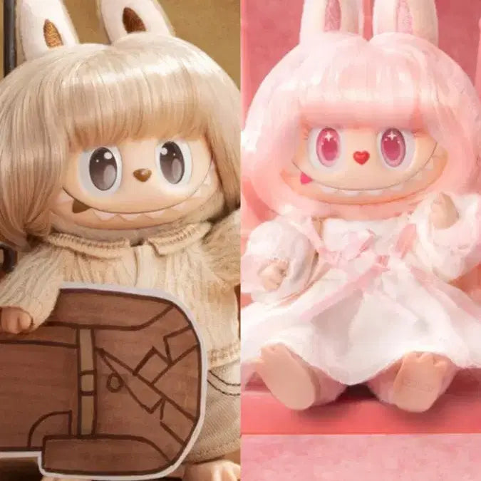 [BUNJANG] Labubu Costume Velvet Noon &amp; Warm Oat Set / 무료배송) 라부부 헤어살롱 벨벳눈(velvet noon) &amp; 웜오트 (warm oat) 2개세트 모코코