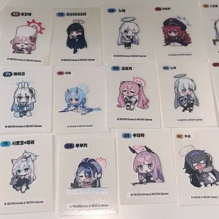 [BUNJANG] Blue Archive GS25 Sticker Set / 블루아카이브 GS25 띠부띠부씰 17장