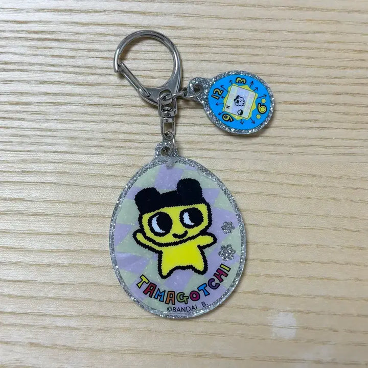 [BUNJANG] Tamagotchi Mamechi Sparkling Acrylic Glitter Keychain / 다마고치 마메치 키라키라 아크릴 글리터 키홀더 키링