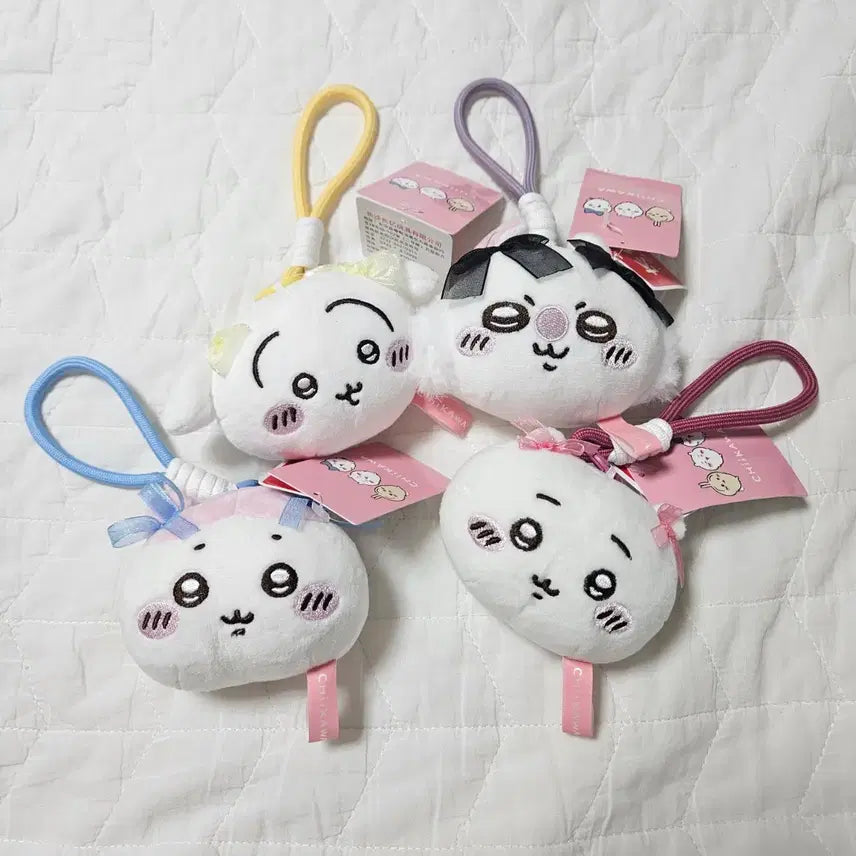 [BUNJANG] Cheekawa Face Doll Keyring Set (4 Types) / 먼작귀 치이카와 페이스 인형 키링 4종 일괄