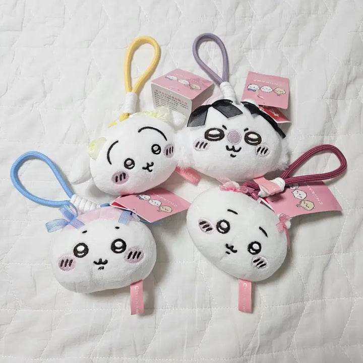[BUNJANG] Cheekawa Face Doll Keyring Set (4 Types) / 먼작귀 치이카와 페이스 인형 키링 4종 일괄
