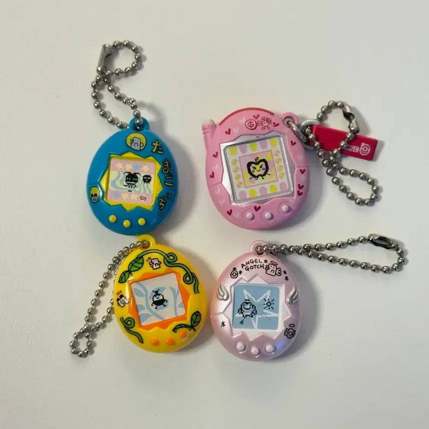 [BUNJANG] Bandai Tamagotchi Gacha Keyring Set / 반다이 1탄 다마고치 가챠 키링 엔젤 일괄