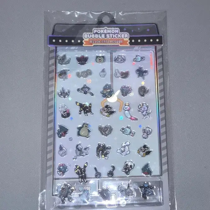 [BUNJANG] Pokemon Pop-up Bubble Sticker Black Collection (Sealed) / 미개봉 포켓몬 팝업 버블 스티커 블랙 컬렉션