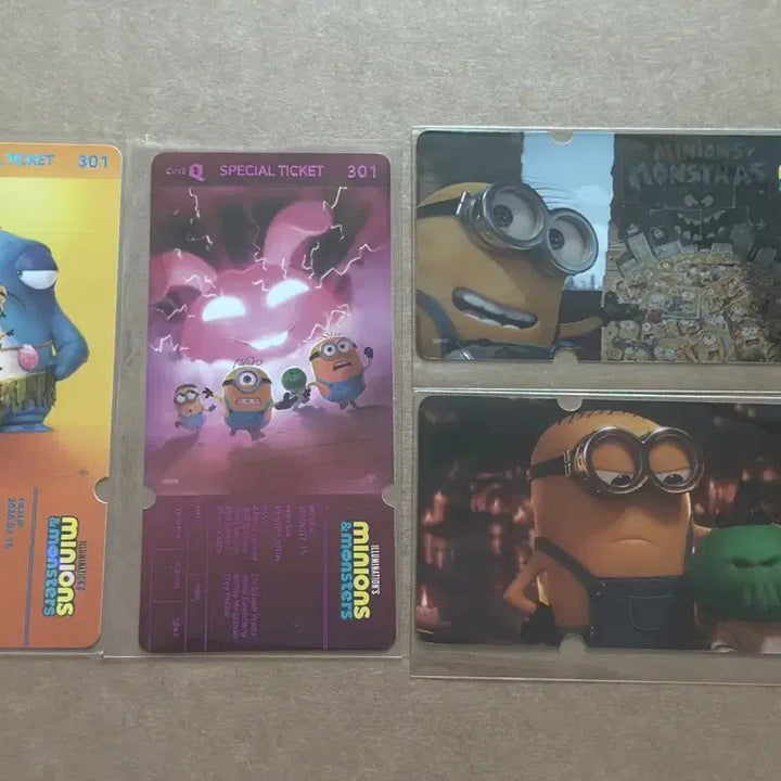 [BUNJANG] Minions &amp; Monsters Special Ticket Set (2 Types) / 미니언즈 &amp; 몬스터즈 스페셜티켓 2종 1세트