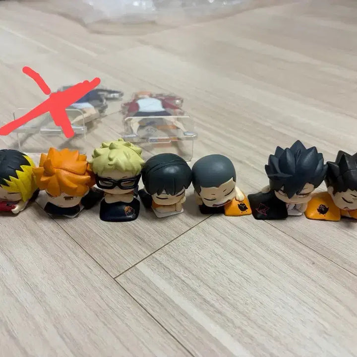 [BUNJANG] Haikyu!! Hinata &amp; Bokuto Acrylic Stand Set with Onemutan Gacha Figures and Keychains / 하이큐 아크릴스탠드 히나타 보쿠토 오네무탄