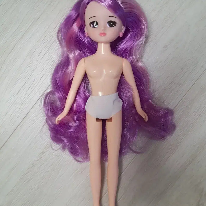 [BUNJANG] One&amp;One Purple Long Hair Doll / 원앤원 체리 보라색 롱 헤어 인형