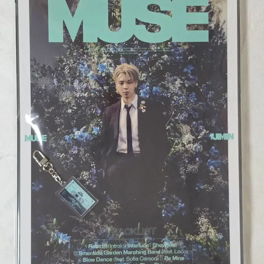 [BUNJANG] BTS Jimin MUSE Pop-up Store Keychain &amp; Poster Set / BTS 지민 MUSE 뮤즈 팝업 키링 포스터 (마그넷 X)