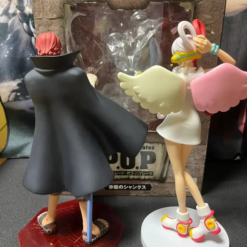 [BUNJANG] Megahouse Portrait.Of.Pirates Two Years Later Shanks &amp; G&amp;G Uta Figure Bundle / (개봉,발판파손)원피스 메가하우스 POP 2년전샹크스 피규어, g&amp;g 우타 일괄