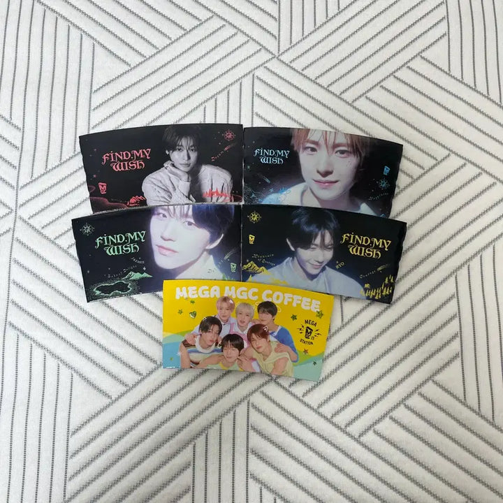[BUNJANG] NCT WISH Riku Yuushi Jaehee Ryo Group Cup Holder Bundle Set / 엔시티위시 리쿠 유우시 재희 료 단체 컵홀더 일괄