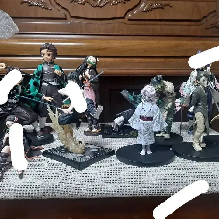[BUNJANG] Demon Slayer Tanjiro Nezuko Inosuke Shinobu Upper Moon Lower Moon Figure Set / 귀멸의 칼날 피규어 탄지로 네즈코 이노스케 시노부 상현 하현