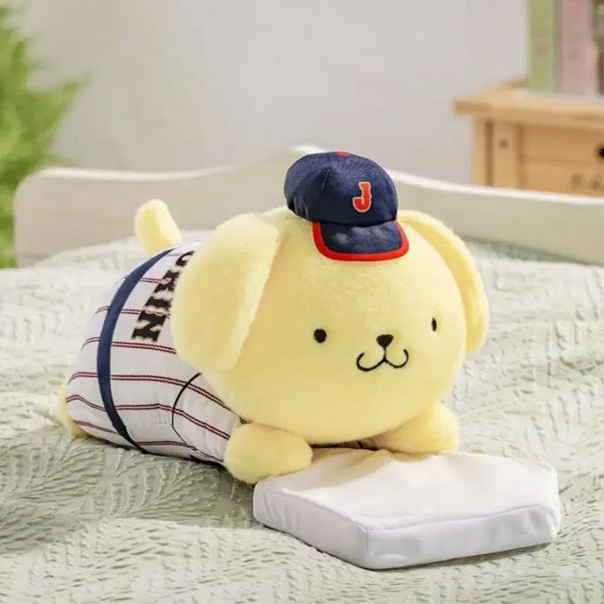 [BUNJANG] Samurai Japan x Sanrio Pompompurin Head Sliding Dakimakura Doll (42cm) / 사무라이 재팬 산리오 캐릭터즈 A상 헤드 슬라이딩 다키마쿠라 폼폼푸린 인형