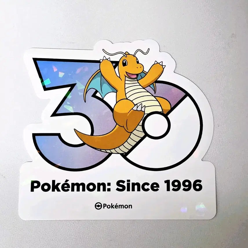 [BUNJANG] Pokemon 30th Anniversary Dragonite Sticker / 포켓몬 30주년 기념 스티커 망나뇽 포켓몬스터