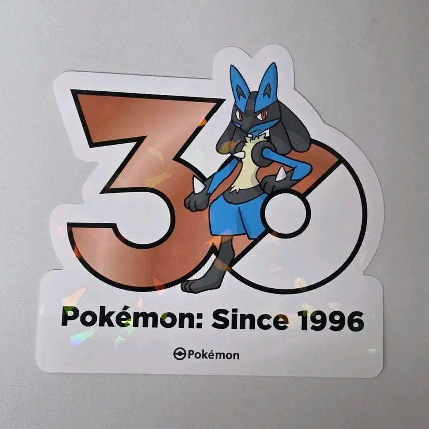 [BUNJANG] Pokemon 30th Anniversary Lucario Sticker / 포켓몬 30주년 기념 스티커 루카리오 포켓몬스터