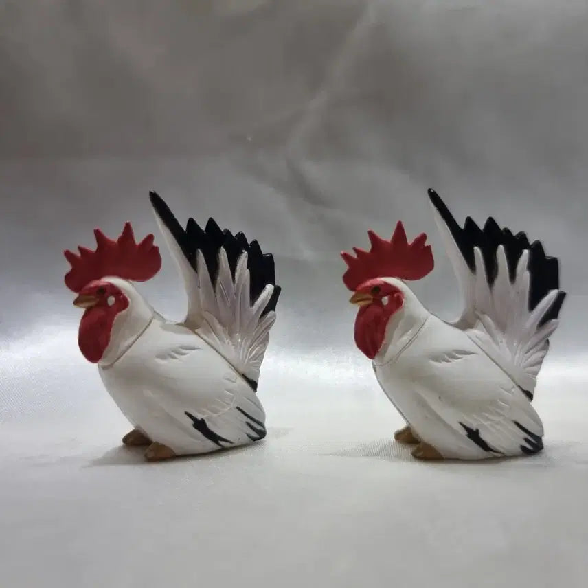 [BUNJANG] Kaiyodo Furuta Choco Egg Rooster Figure Bundle Set (2 Figures) / 카이요도 후루타 초코에그 닭 피규어 2개 일괄 생물 피규어