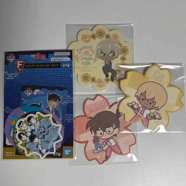 [BUNJANG] Detective Conan Ichiban Kuji Japan Cafe Coaster &amp; Sticker Set / (가격내림) 명탐정코난 이치방 쿠지 코난 일본 카페 코스터 아무로토오루