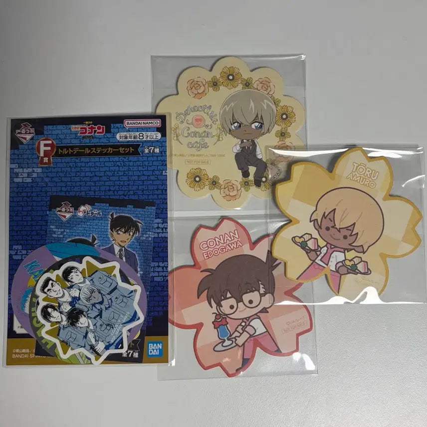 [BUNJANG] Detective Conan Ichiban Kuji Japan Cafe Coaster &amp; Sticker Set / (가격내림) 명탐정코난 이치방 쿠지 코난 일본 카페 코스터 아무로토오루