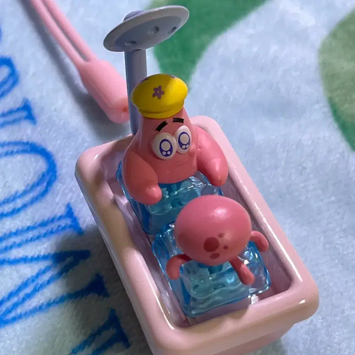 [BUNJANG] SpongeBob &amp; Patrick Star Bath Figure Keycaps / 스폰지밥.뚱이 키캡 목욕 피규어