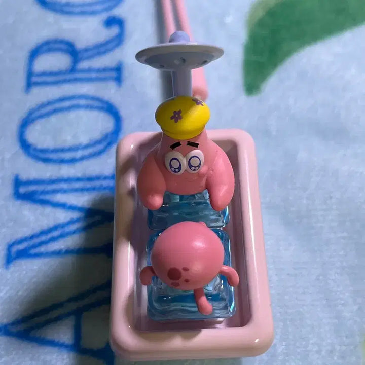 [BUNJANG] SpongeBob &amp; Patrick Star Bath Figure Keycaps / 스폰지밥.뚱이 키캡 목욕 피규어