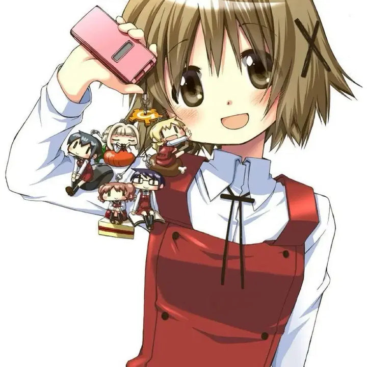 [BUNJANG] Hidamari Sketch Figure Strap Keychain / 히다마리스케치 피규어 스트랩 키링 / 마마마