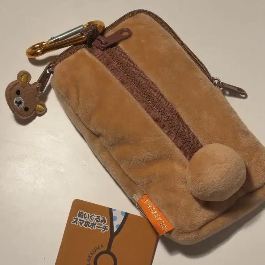 [BUNJANG] Rilakkuma Back Smartphone Pouch with Keyring / 리락쿠마 등짝 핸드폰 스마트폰 파우치 키링