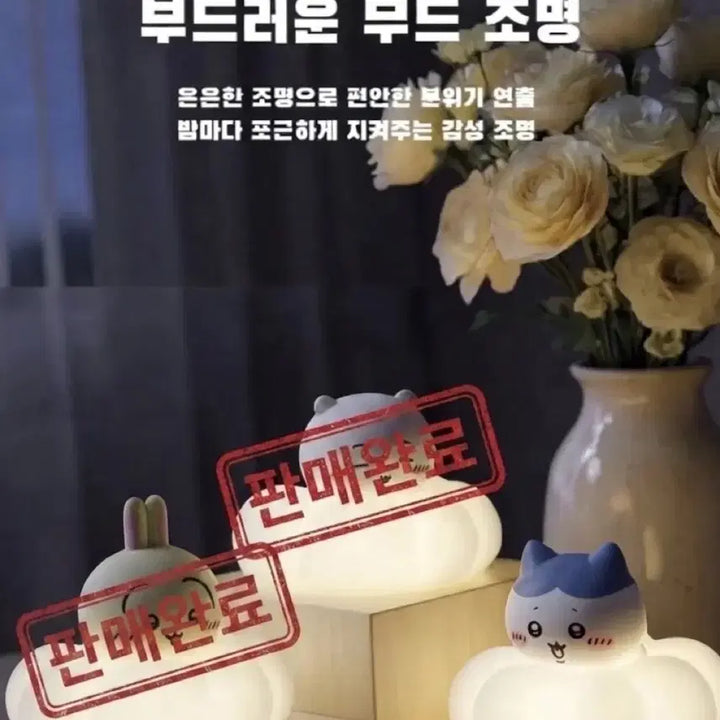 [BUNJANG] Chiikawa Hachiware Cloud Mood Lamp / 치이카와 구름 무드등 (개별가)