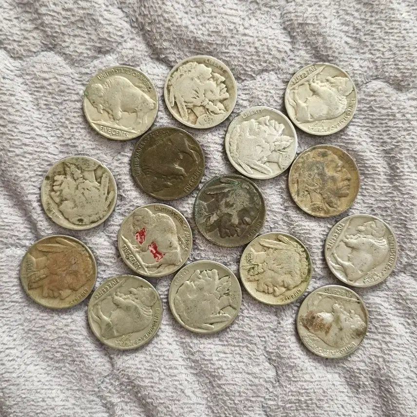 [BUNJANG] United States Buffalo Nickel Collection (15 Coins) / 미국 버팔로 니켈 15점