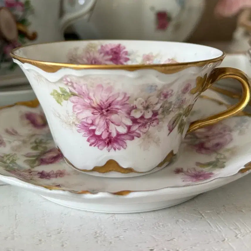 [BUNJANG] Haviland France Occasion Teacup and Saucer Set / 프랑스 하빌랜드 오시잔