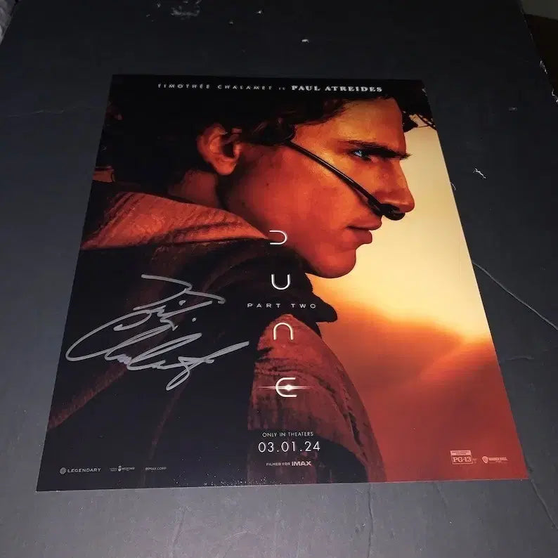 [BUNJANG] Timothée Chalamet Autographed Dune: Part Two Poster / 티모시 샬라메 친필싸인포스터