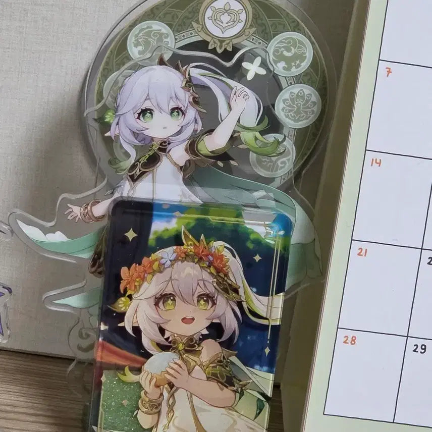 [BUNJANG] Genshin Impact Kusanali Nahida Acrylic Standee &amp; Collectible Stand Set / 일괄)) 공식 원신 나히다 아크릴 스탠드&amp;코롯타