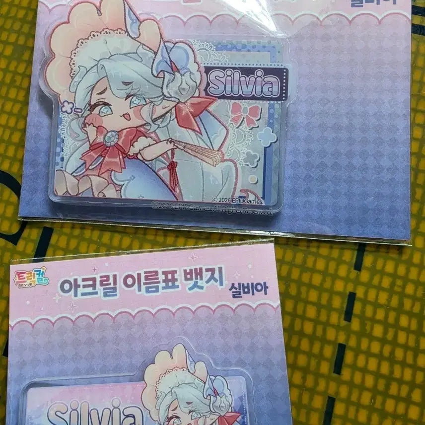 [BUNJANG] Trickle Sylvia Acrylic Name Tag Badge / 트릭컬 실비아 아크릴 이름표 뱃지
