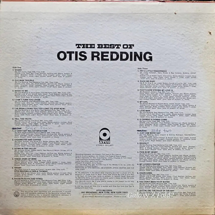 [BUNJANG] Otis Redding Best Redding 2LP US Pressing Vinyl Record / BA-630. 미국반. 2LP. 오티스 레딩. Best Redding. LP음반.