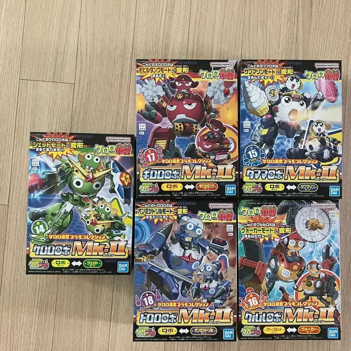 [BUNJANG] Bandai Sgt. Frog Plamodel MK2 5-Figure Set / 반다이 개구리중사 케로로 프라모델 MK2 (마크2) 5종 1세트 일괄