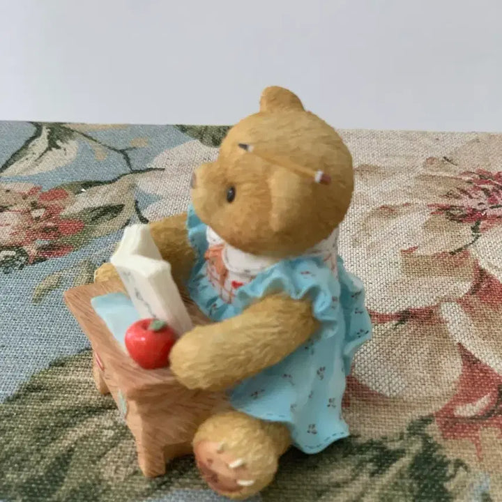 [BUNJANG] Cherished Teddy Apple Pencil Holder Figurine / 체리쉬드테디