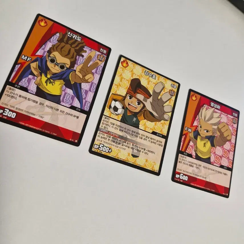 [BUNJANG] Thunder Eleven Rock Paper Scissors Cards (Shin Gwi-do / Kang Su-ho / Yeom Seong-hwa) / 썬더일레븐 카드 가위.바위.보 (신귀도/강수호/염성화)