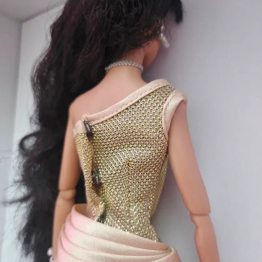 [BUNJANG] Golden Silkstone Dress for Dolls / 포피파커, 실크스톤, 바비,미미,제니 옷