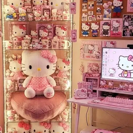[BUNJANG] Hello Kitty Large Plush Pink Dot / 헬로키티 대형 인형 핑크 도트
