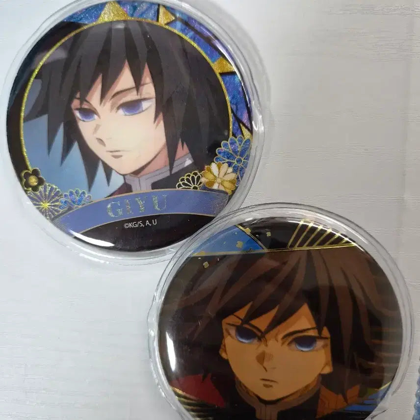 [BUNJANG] Demon Slayer: Kimetsu no Yaiba Giyu 73mm Can Badge Set / [급전/정품/가격고정] 귀멸의 칼날 토미오카 기유 73mm 캔뱃지 2개