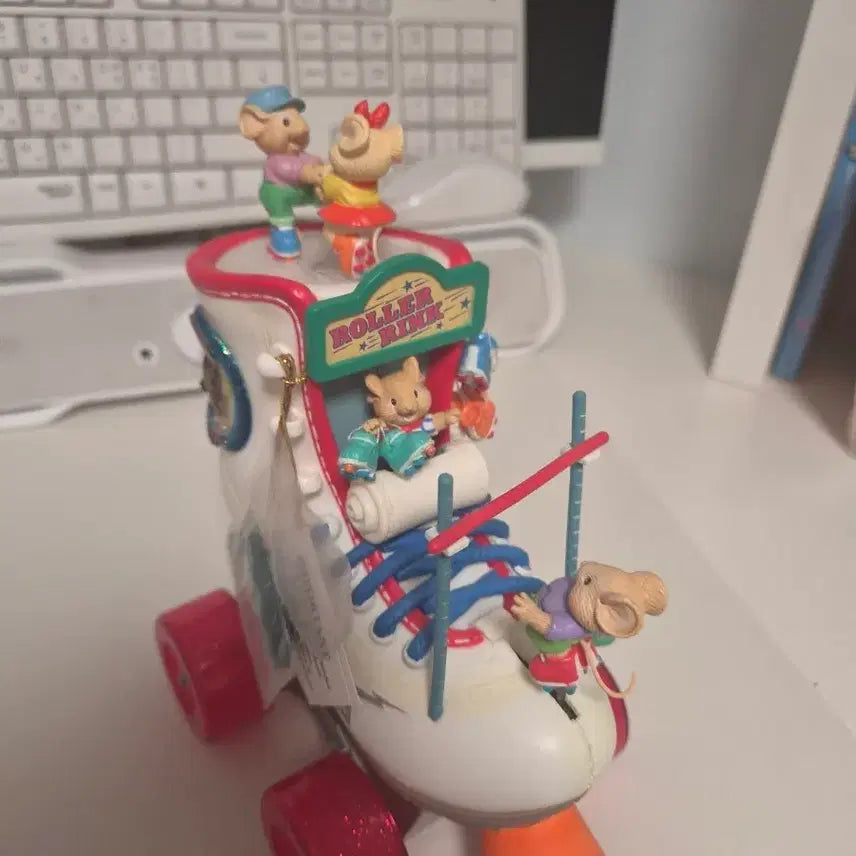 [BUNJANG] Enesco Roller Skating Mouse Music Box / 에네스코 롤러 스케이트 쥐돌이 오르골.뮤직박스