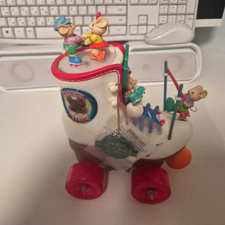 [BUNJANG] Enesco Roller Skating Mouse Music Box / 에네스코 롤러 스케이트 쥐돌이 오르골.뮤직박스