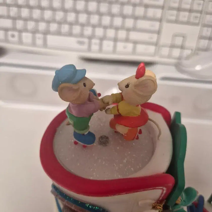 [BUNJANG] Enesco Roller Skating Mouse Music Box / 에네스코 롤러 스케이트 쥐돌이 오르골.뮤직박스