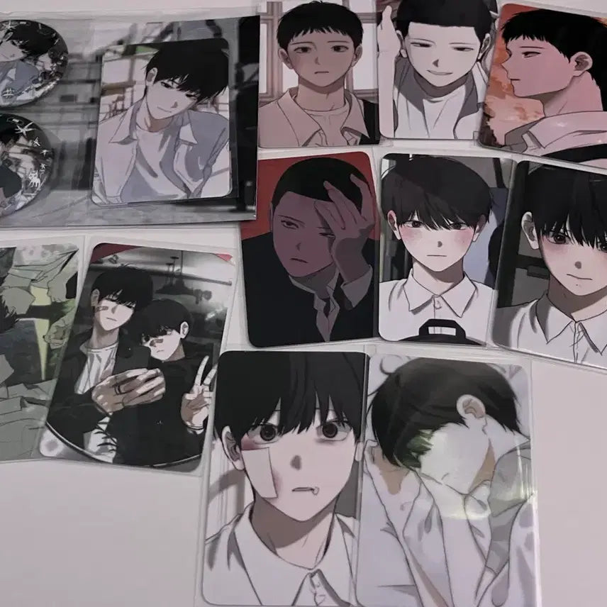 [BUNJANG] Mr. Blue Naughty Friends Can Badge Photocard Bundle Set / 나쁜친구 미스터블루 미블 캔뱃지 포토카드 핀버튼 세트 일괄
