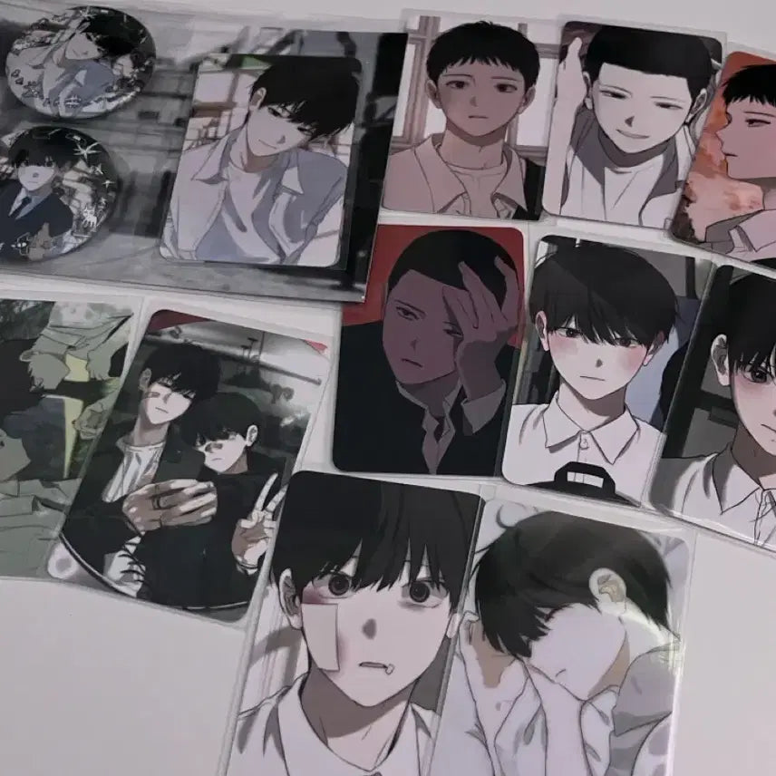 [BUNJANG] Mr. Blue Naughty Friends Can Badge Photocard Bundle Set / 나쁜친구 미스터블루 미블 캔뱃지 포토카드 세트 일괄