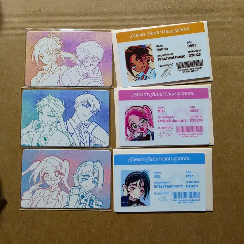 [BUNJANG] ALIEN STAGE ASTE SchoolSt Id Student ID Cards (Miji, Sua, Hyuna) Bundle Set / 에일리언스테이지 에이스테 스쿨스테 Id 학생증 gaf? 특전 3종