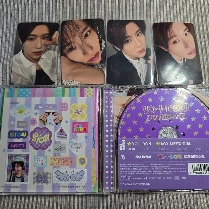 [BUNJANG] NCT WISH YOSHI Photocard Bundle Set / 엔시티위시 요이돈 YOIDON, 보이미츠걸 BOYMEETSGIRL, 시온 개인반+ 포카 4개 세트(무모샵 미공포)