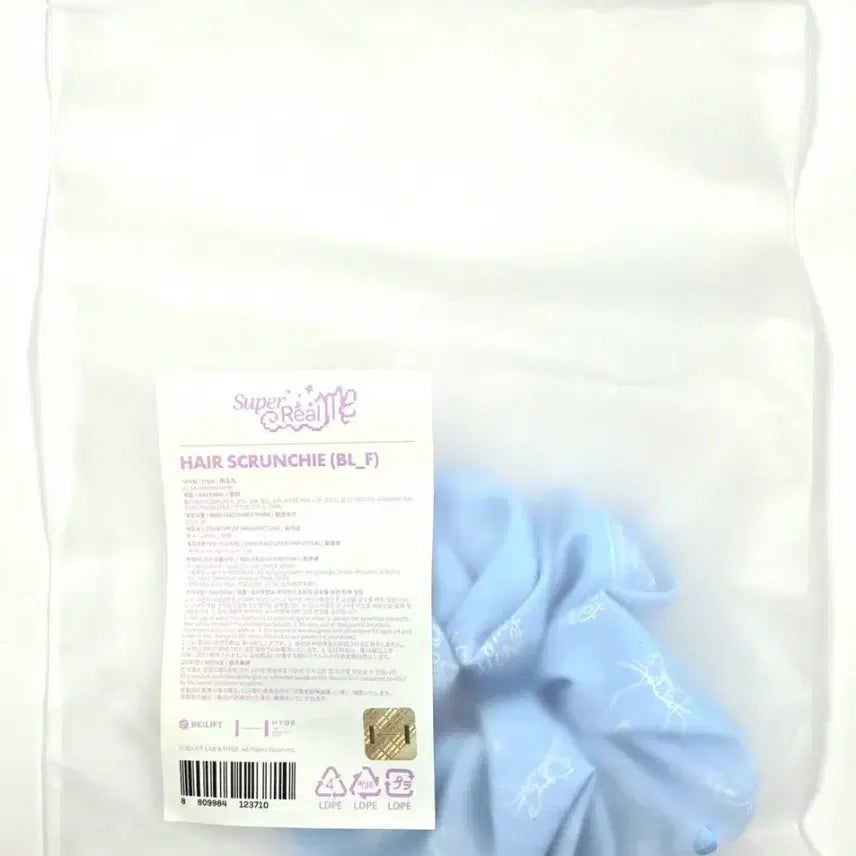 [BUNJANG] ILLIT Super Real Me Hair Scrunchie Blue / 아일릿 슈퍼리얼미 헤어 스크런치 블루