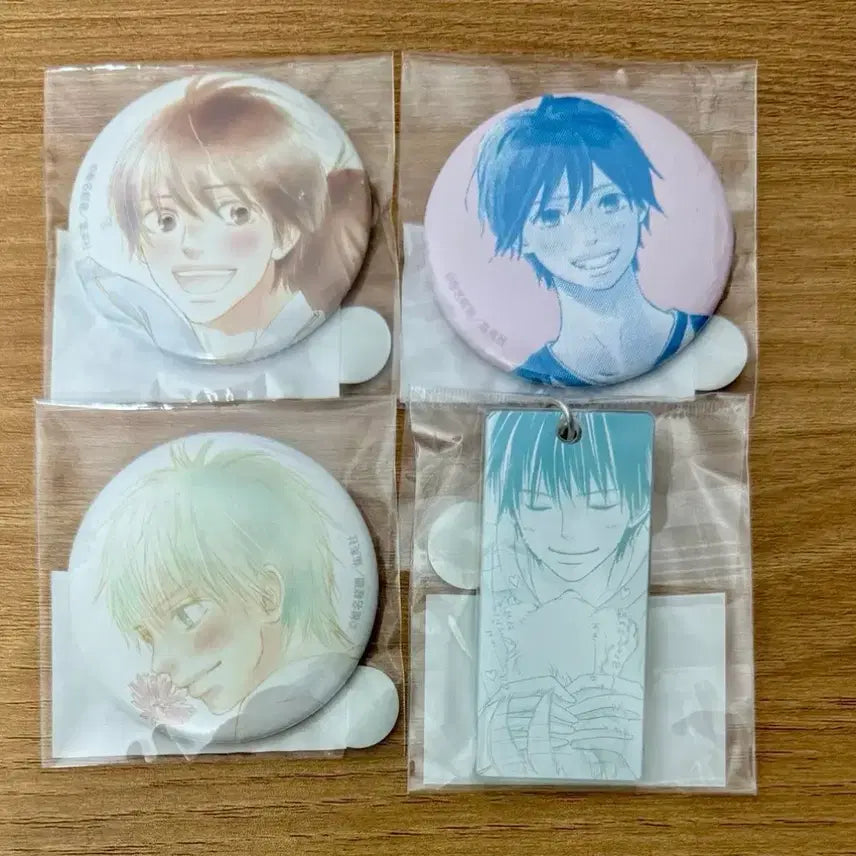 [BUNJANG] Kimi ni Todoke Kazehaaya D &amp; E Prize Badges &amp; Keyrings Set / 너에게 닿기를 너닿 쿠지 뱃지 벳지 키링 카제하야 D상 E상