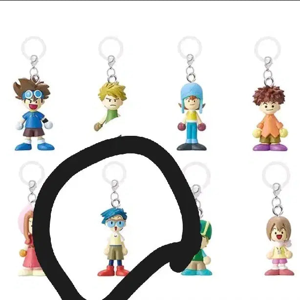 [BUNJANG] Digimon Adventure Mezurushi Keyring Standard Set / 디지몬 어드벤처 메지루시 키링 정석